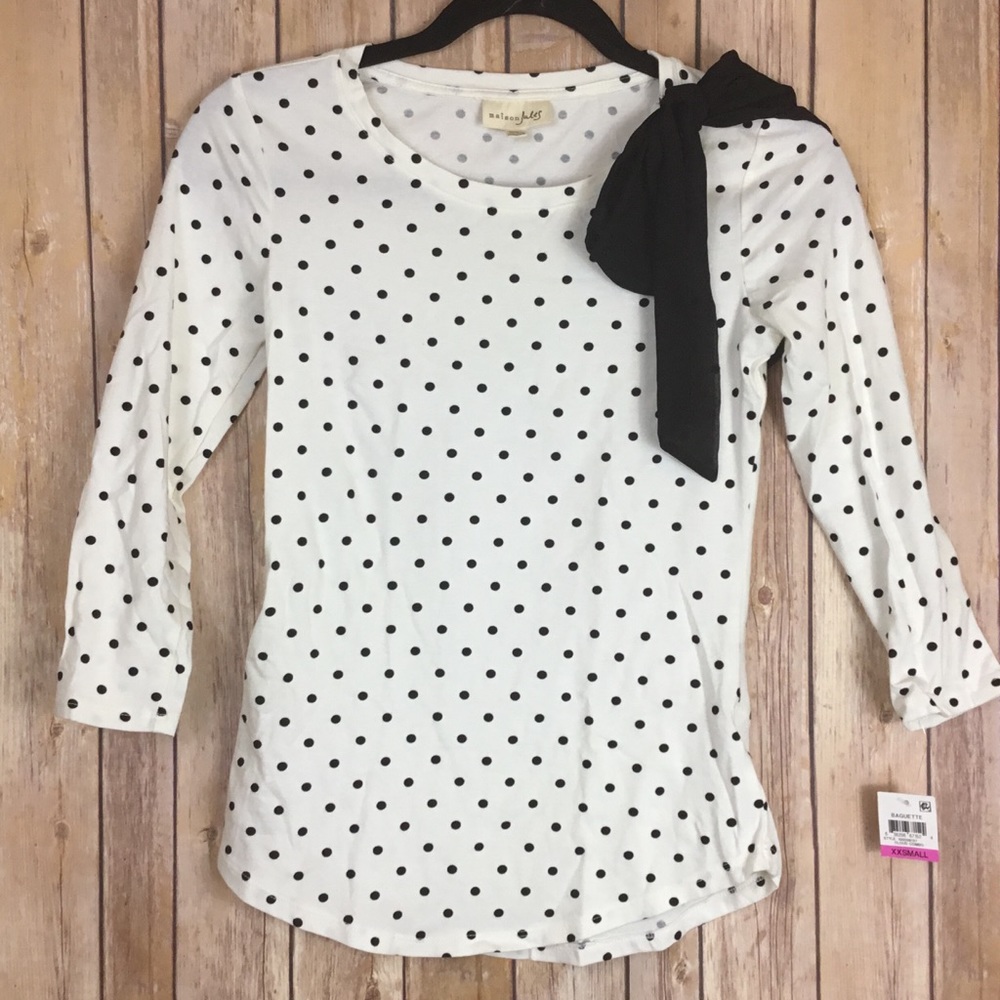 MASON JULES DOT PRINT DETAIL BOW TOP SZ XXS